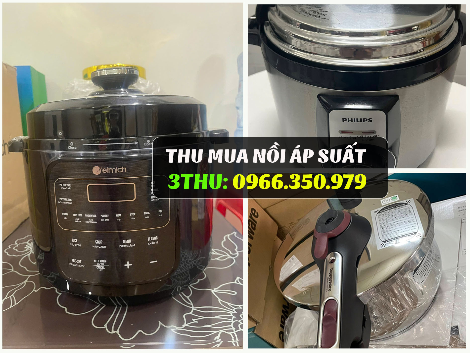 Thu mua nồi áp suất điện, nồi hầm, nồi nấu chậm